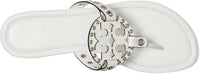 Tory Burch Women's Miller Eyelet Sandal, Cloud Silver