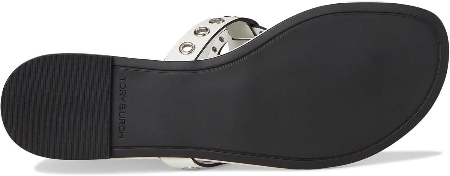 Tory Burch Women's Miller Eyelet Sandal, Cloud Silver