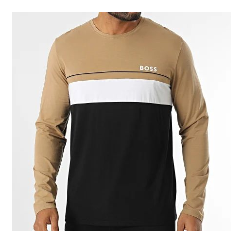 Hugo Boss Men's Balance Long Sleeve Shirt, Black Black