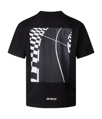 Hugo Men's Drallie Race Car Print Short Sleeve T-Shirt, Black