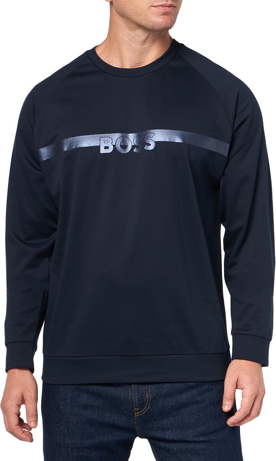 Hugo Boss Men's Authentic Crewneck Sweatshirt, Space Cadet Blue