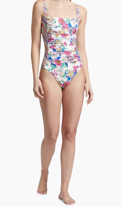 Johnny Was Women's Marilyn Ruched One-Piece, Aldrich