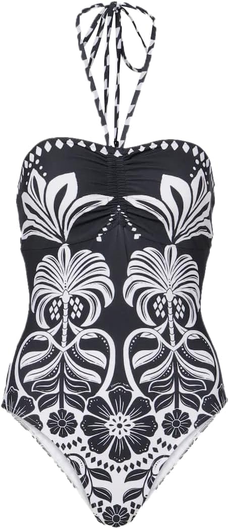 Farm Rio Women's One-Piece Swimsuit, Flower Leopards Off-White Flower Leopards Off-White