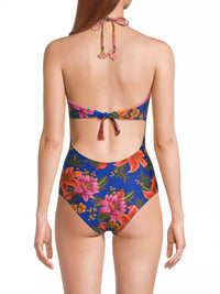 Farm Rio Women's One-Piece Swimsuit, Summer Fruit Blue