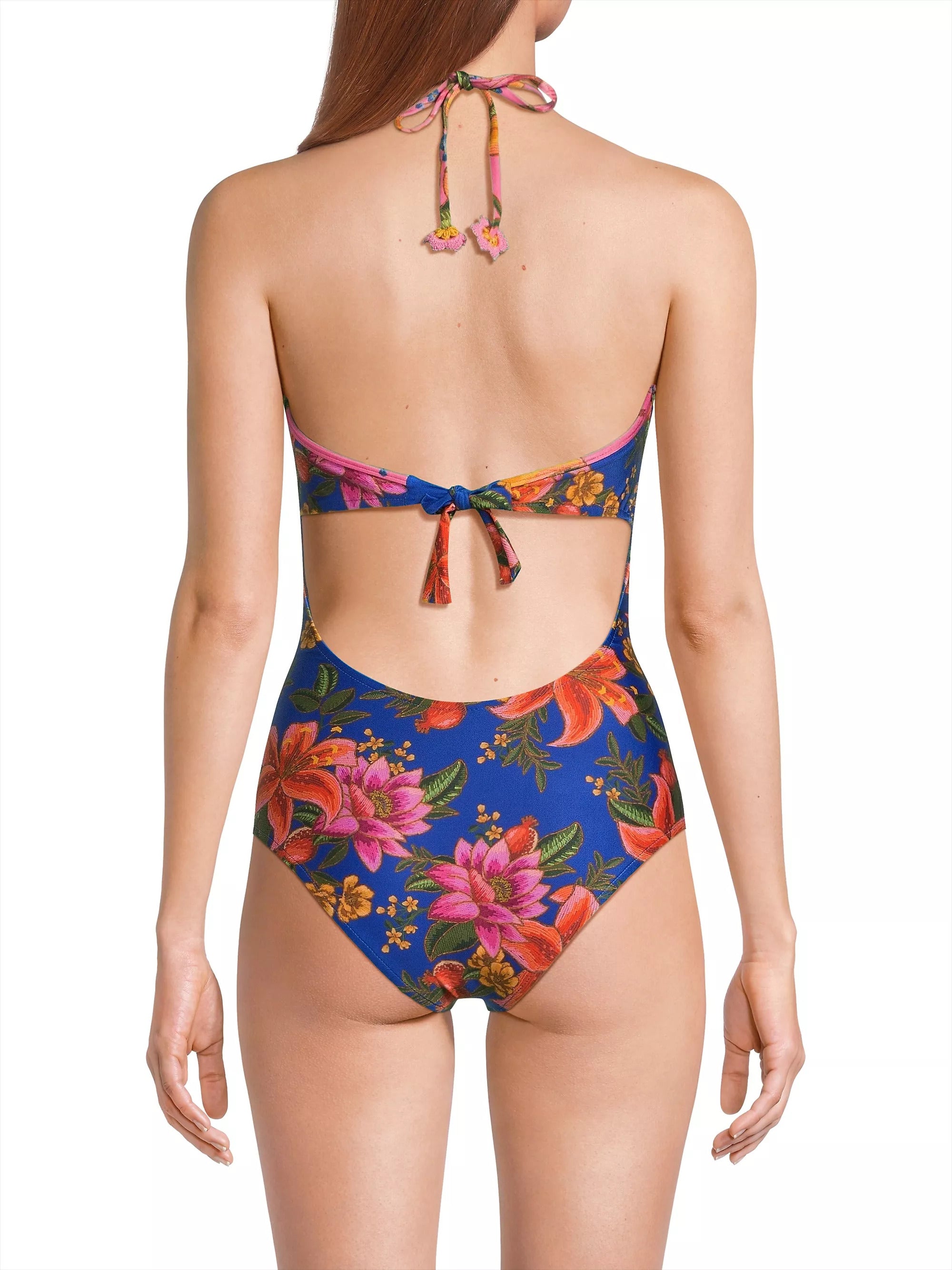 Farm Rio Women's One-Piece Swimsuit, Summer Fruit Blue