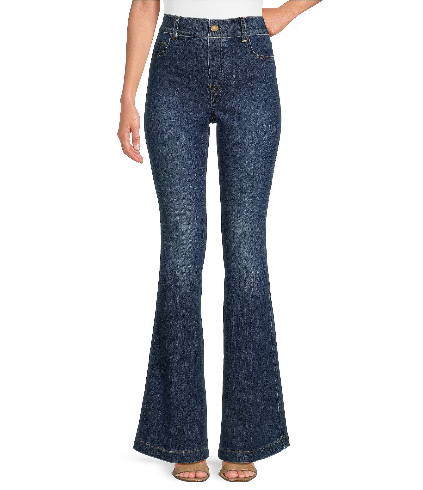 SPANX Women's Flare Jeans, Authentic Blue Authentic Blue