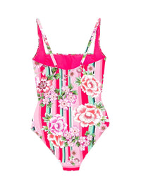 Johnny Was Women's Ruched One-Piece, Bocardi