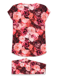 Johnny Was Women's The Bobbie Crop PJ Set, Rosas Rosas