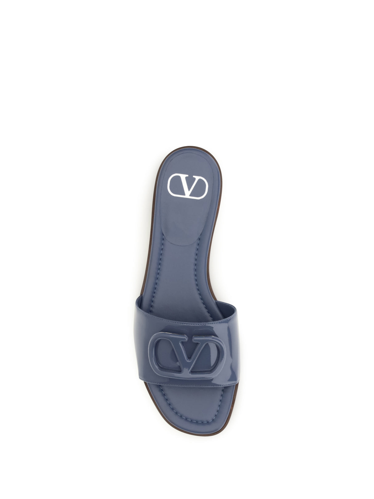 VALENTINO GARAVANI Valentino Garavani Women Vlogo Patent Leather Slide Sandals