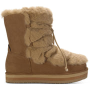 Remii Womens Faux Suede Fuzzy Winter & Snow Boots