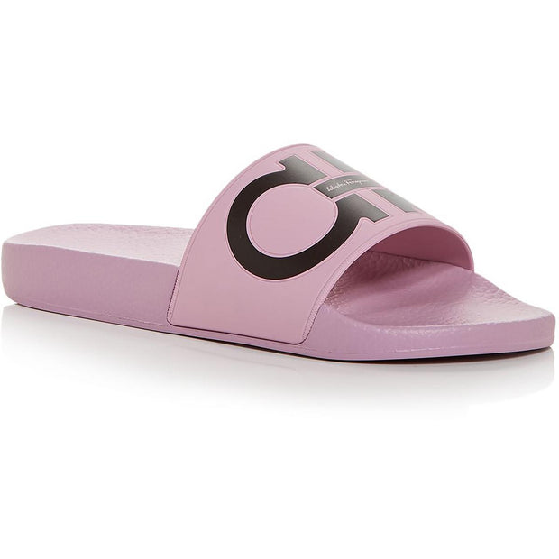 Groovy  Womens Slip On Open Toe Slide Sandals