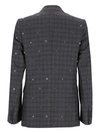 Dries Van Noten Men Embroidered Wool Blazer
