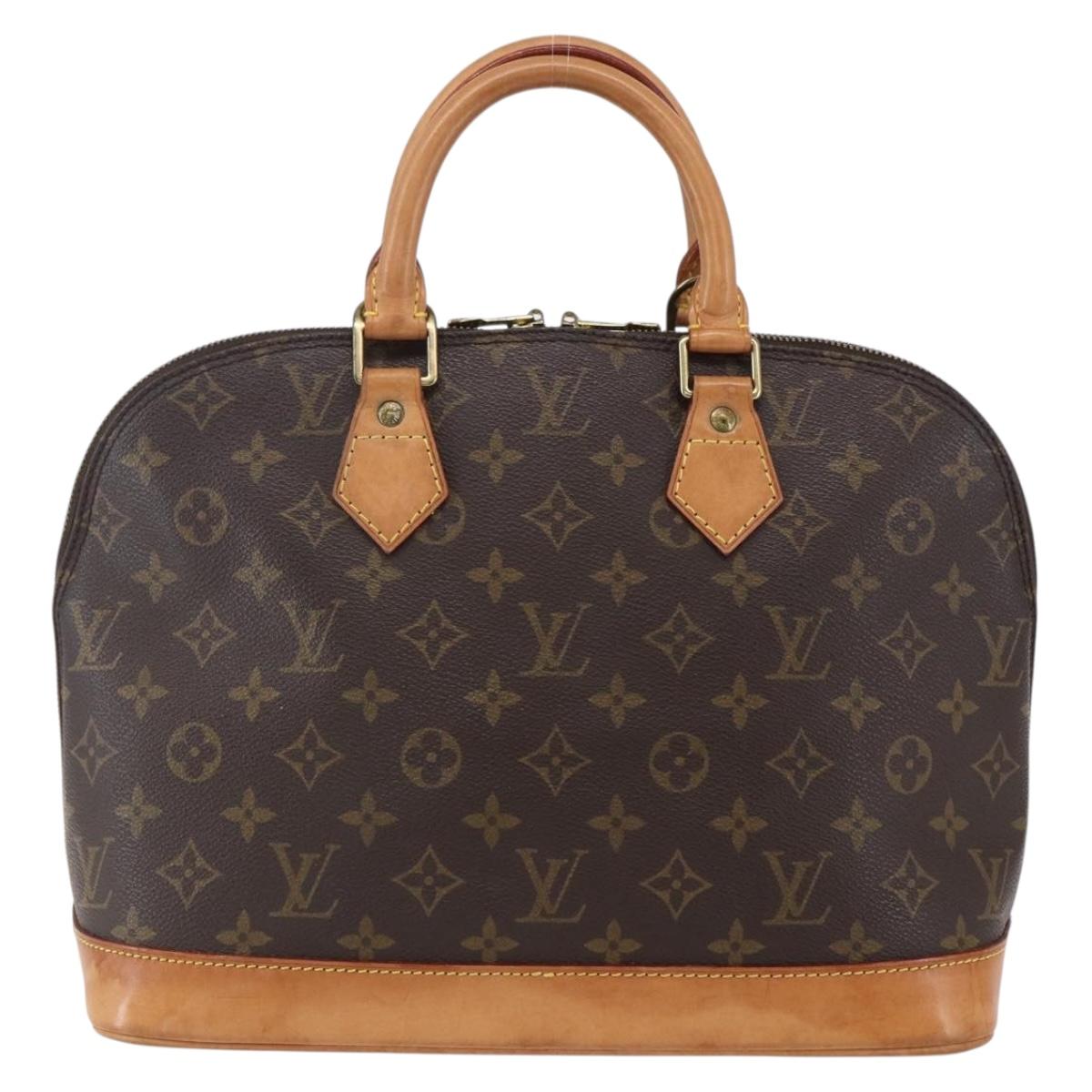 Louis Vuitton Alma Handbag Monogram Canvas Brown Canvas Handbag (Authentic Pre-Loved)