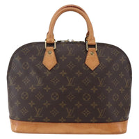 Louis Vuitton Alma Handbag Monogram Canvas Brown Canvas Handbag (Authentic Pre-Loved)
