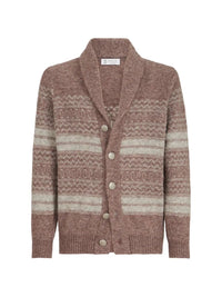 Brunello Cucinelli Men Cardigan Nordic Jacquard
