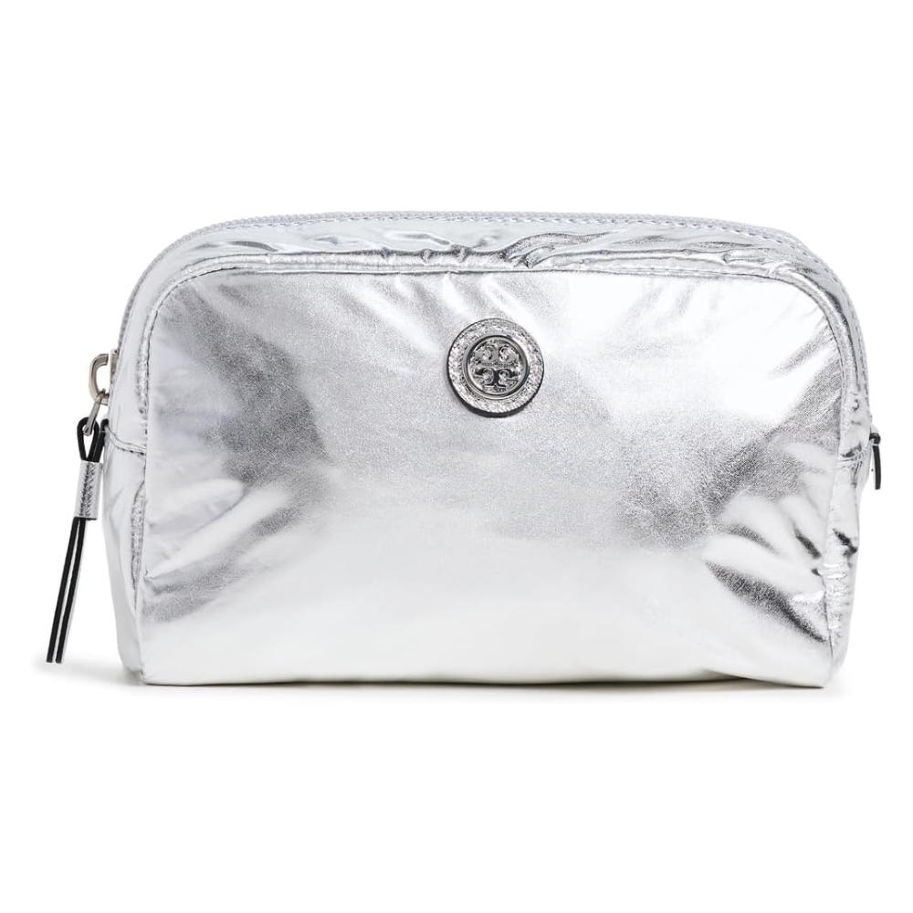Tory Burch Women's Virginia Cosmetic Case, Silver