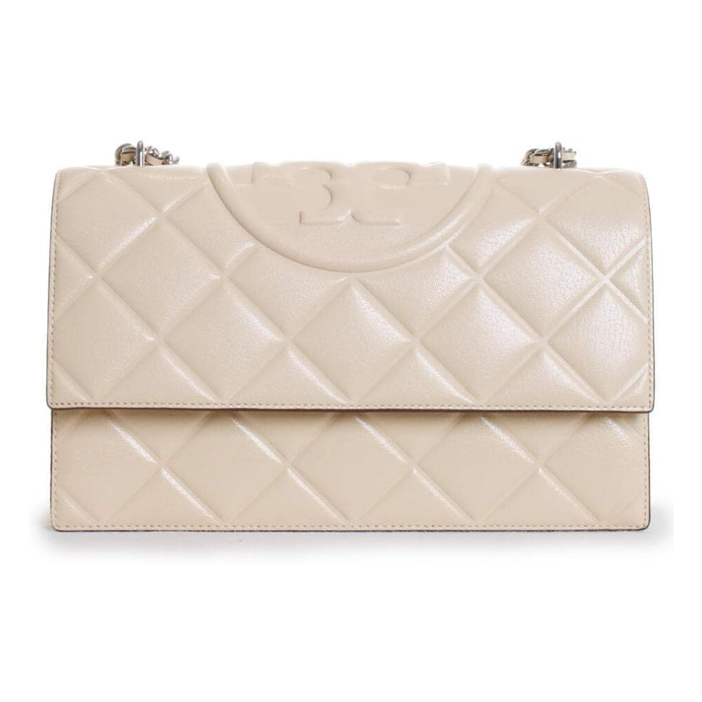 Tory Burch Women's Fleming Shoulder Bag, Vanilla Soft Serve