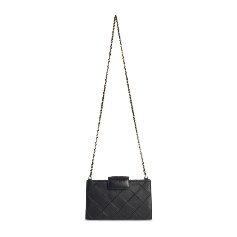 Tory Burch Women's Fleming Mini Soft Chain Wallet, Black
