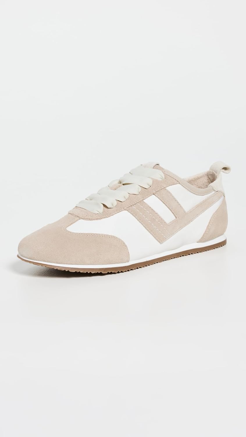 Free People Women's Ace Tennis Shoes, Chalk/Desert Sand