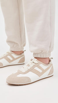 Free People Women's Ace Tennis Shoes, Chalk/Desert Sand