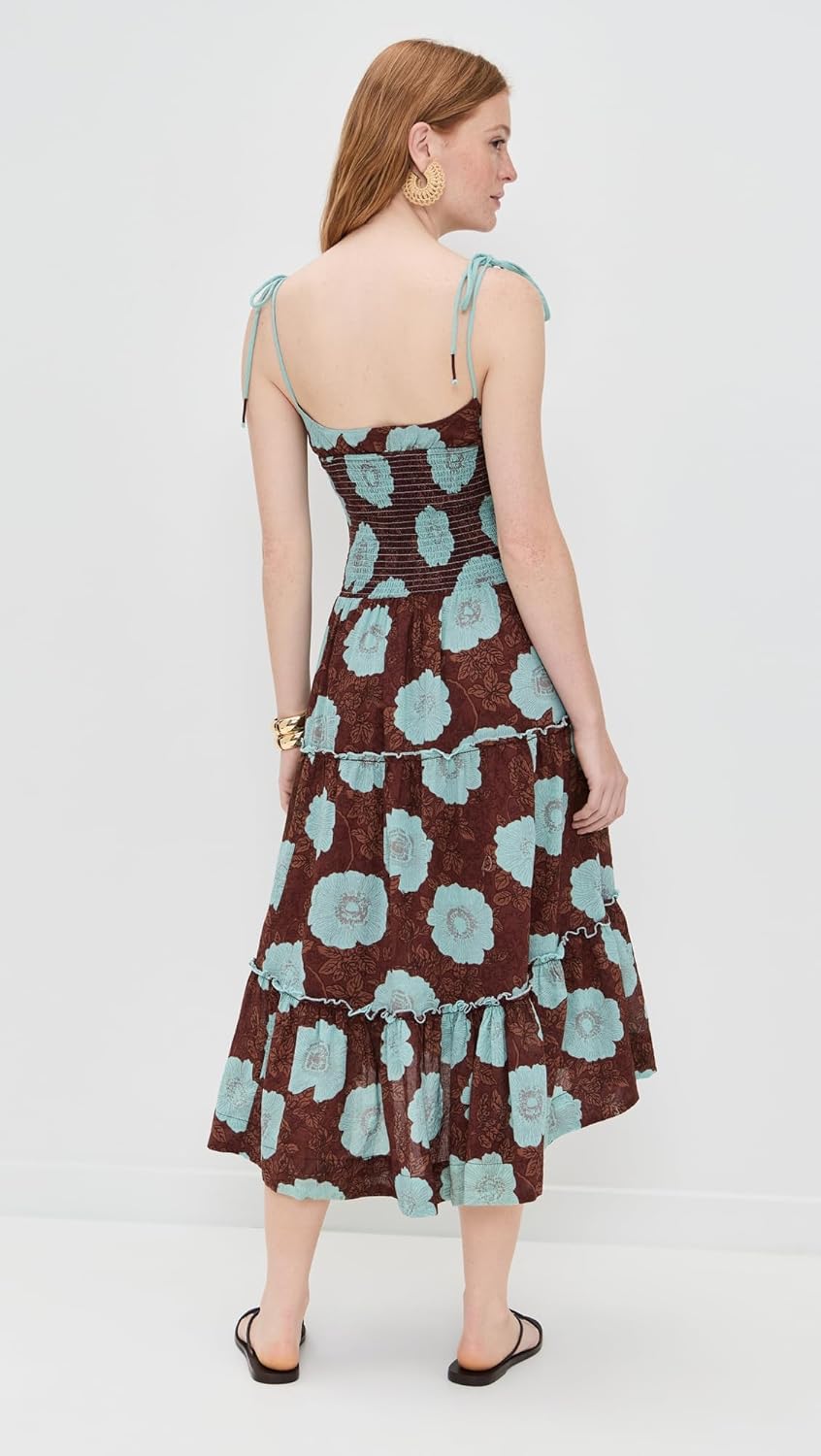 Free People Women's Adriel Sleeveless Midi Dress, Nutmeg Combo