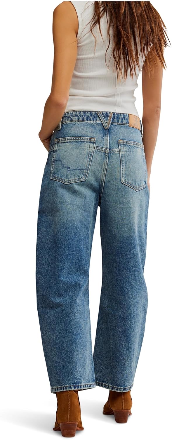 Free People Women's Deep Trance Dropped Boyfriend Jean, Bleached Out