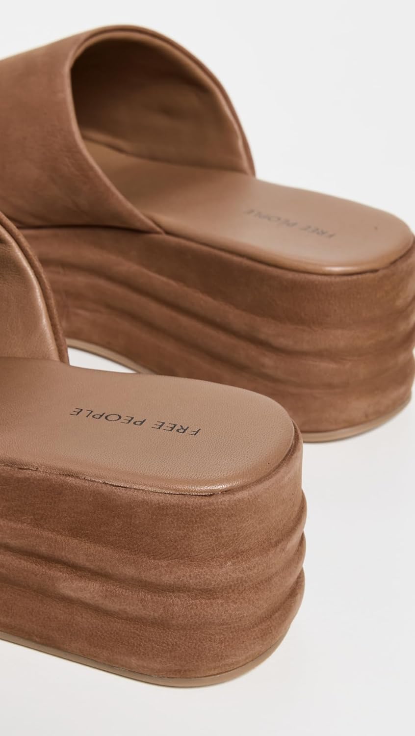 Free People Women's Harbor Platform Sandals, Tan