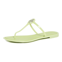 Tory Burch Women's Mini Miller Jelly Thongs, Garden Mint/Silver