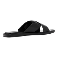 Tory Burch Women's T Lock Cross Band Slides, Perfect Black