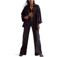 Free People Women's Libre Wide-Leg Jeans, Caf� Noir