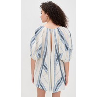 Free People Women's Bop Around Romper, Seaside Stripe Ivory