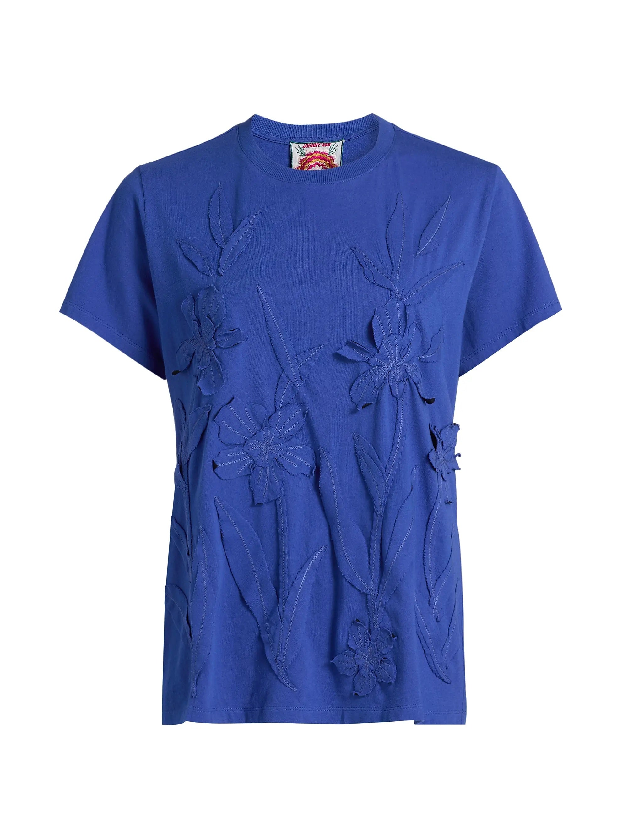 Johnny Was Women's Crew Neck Tee, Antoinette Bluing