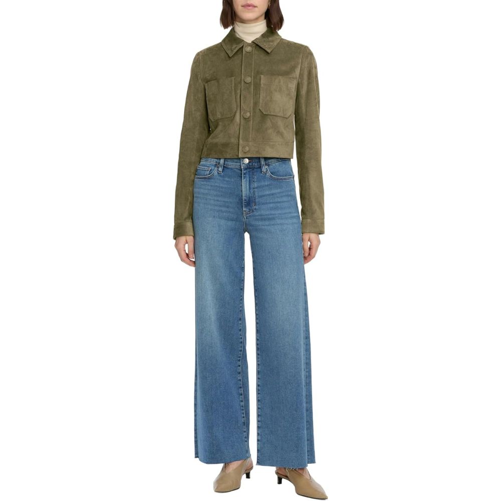 Frame Women's Le Slim Palazzo Jeans, Flip Raw After