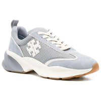 Tory Burch Women's Good Luck Trainers, Grey/Bianco/Aria Blue