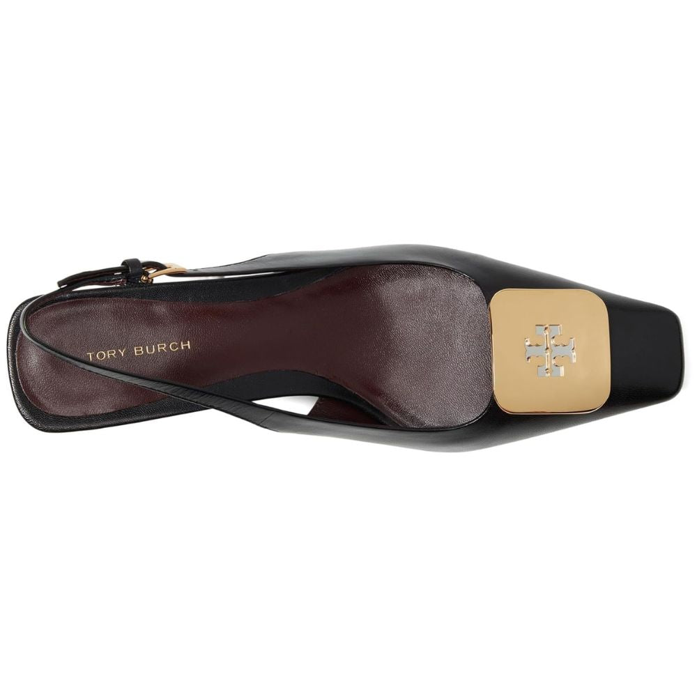 Tory Burch Women's Georgia Leather Slingback 55mm Sandals, Perfect Black