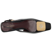 Tory Burch Women's Georgia Leather Slingback 55mm Sandals, Perfect Black