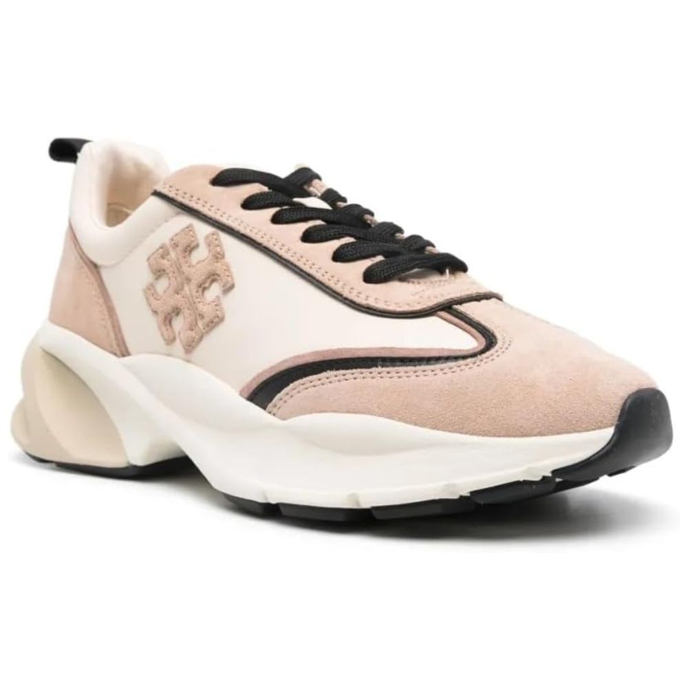 Tory Burch Women's Good Luck Nylon Trainers, French Pearl/Light Khaki