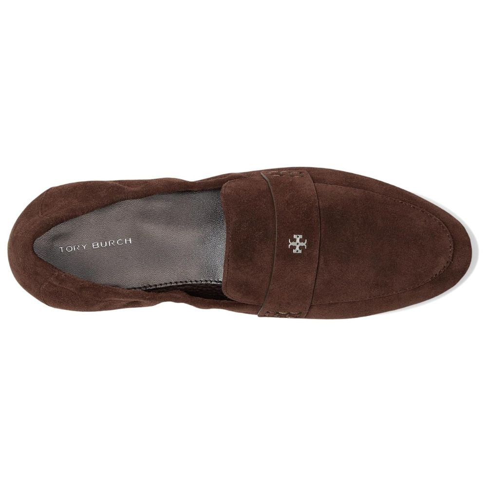 Tory Burch Women's Suede Ballet Loafers, Dark Cocoa