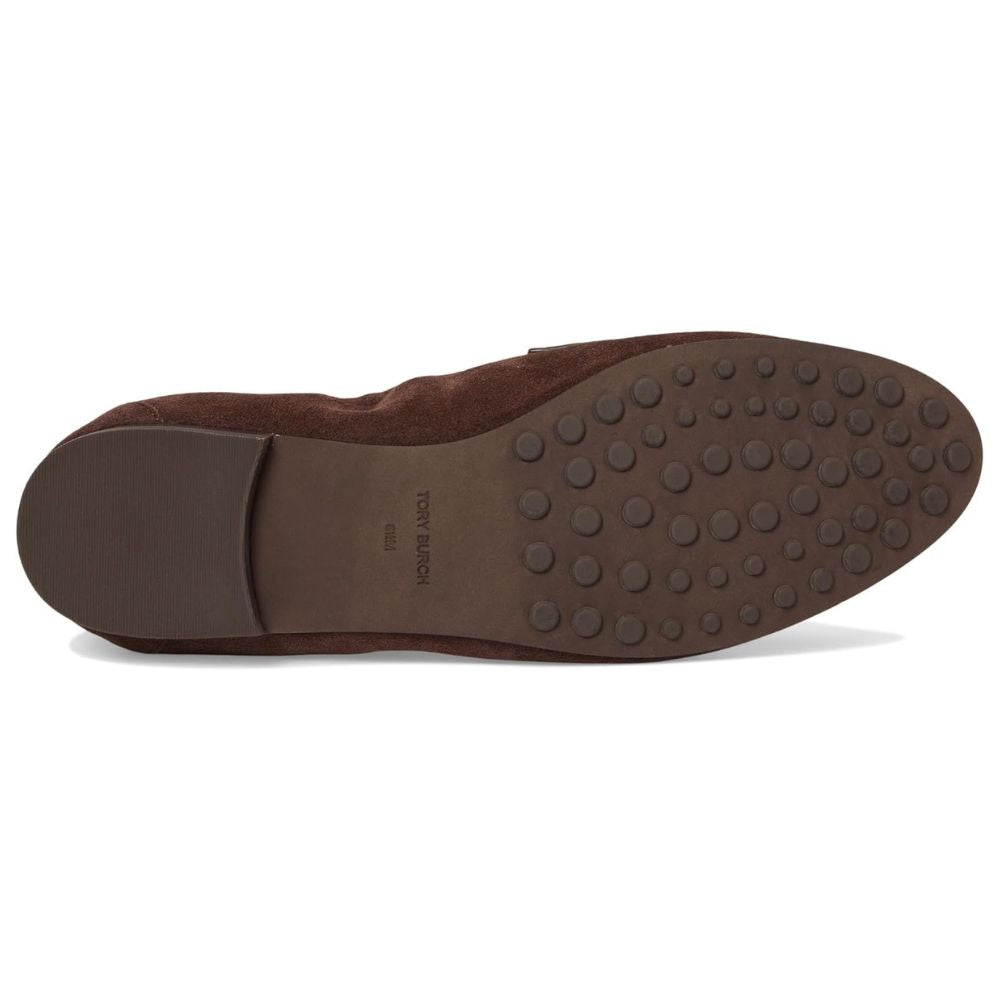Tory Burch Women's Suede Ballet Loafers, Dark Cocoa