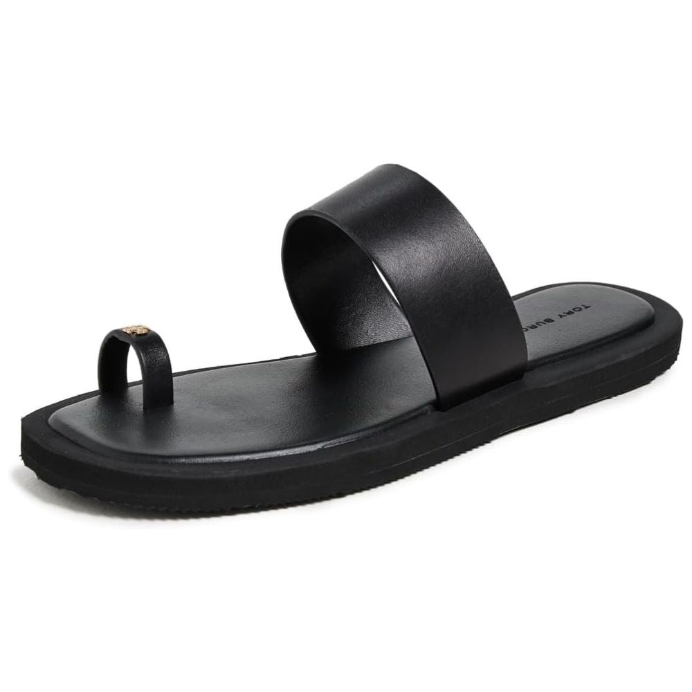 Tory Burch Women's Toe Ring Flip-Flops, Perfect Black