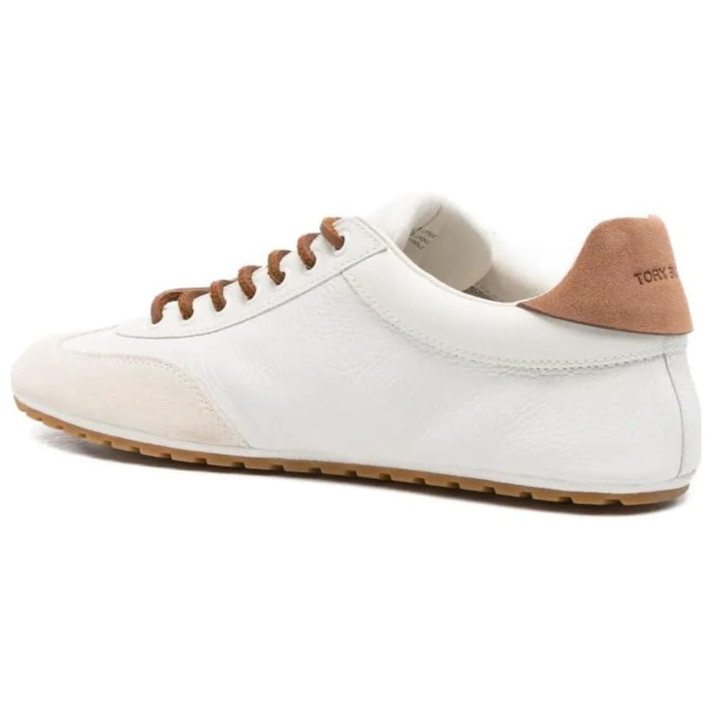 Tory Burch Women's Tumbled Leather Field Sneaker, Blanc/White