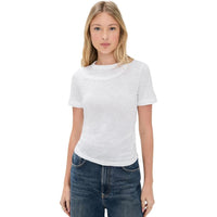 Veronica Beard Women's Damian Short Sleeve Top, White