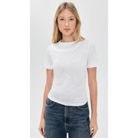 Veronica Beard Women's Damian Short Sleeve Top, White