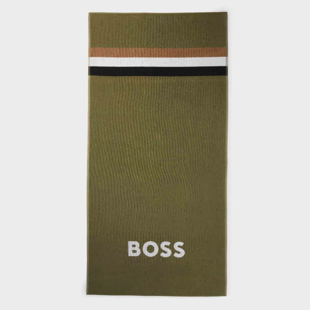 Hugo Boss Men's Louis Cotton Beach Towel, Medium Green