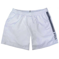 Hugo Boss Men's Dolphin Swim Trunks, White