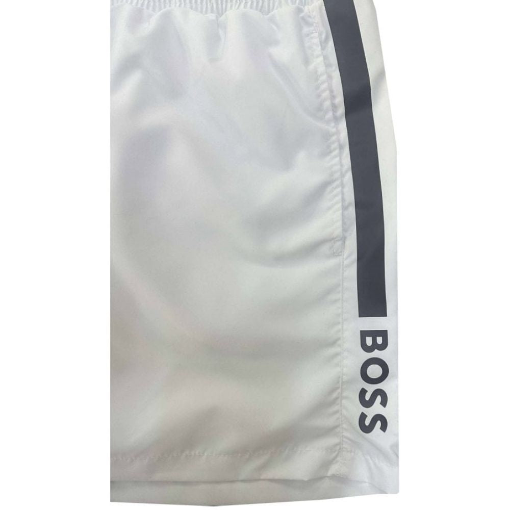 Hugo Boss Men's Dolphin Swim Trunks, White