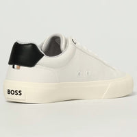 Hugo Boss Men's Aiden Tennis Low-Top Leather Sneaker, Open White