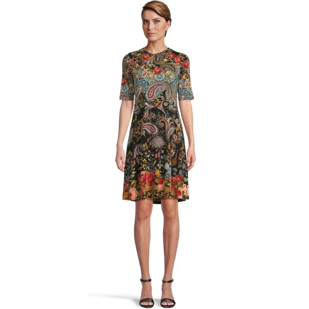 Johnny Was Women's Janie Favorite Mock Neck Dress, Leto