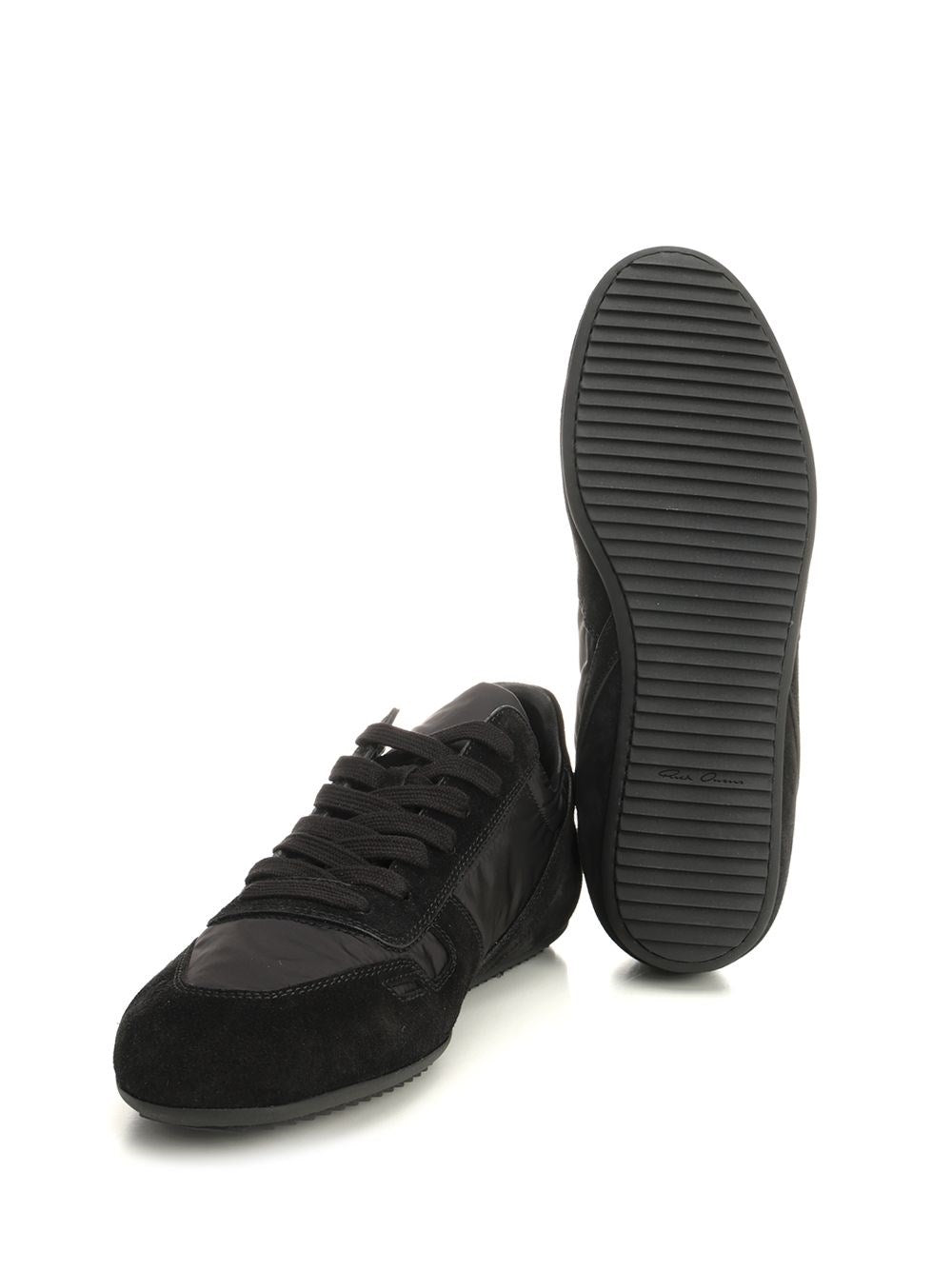 Rick Owens Men Minimal Sneakers With Suede