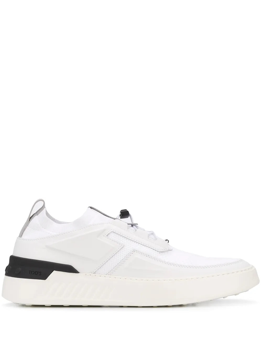 Tods Leather Mesh No-Code Low-Top Sneakers White